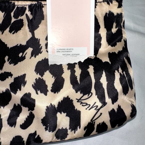 Juicy Couture Clashing Hearts Mini Crossbody Sequins Red Black Cheetah NWT - Picture 8 of 9